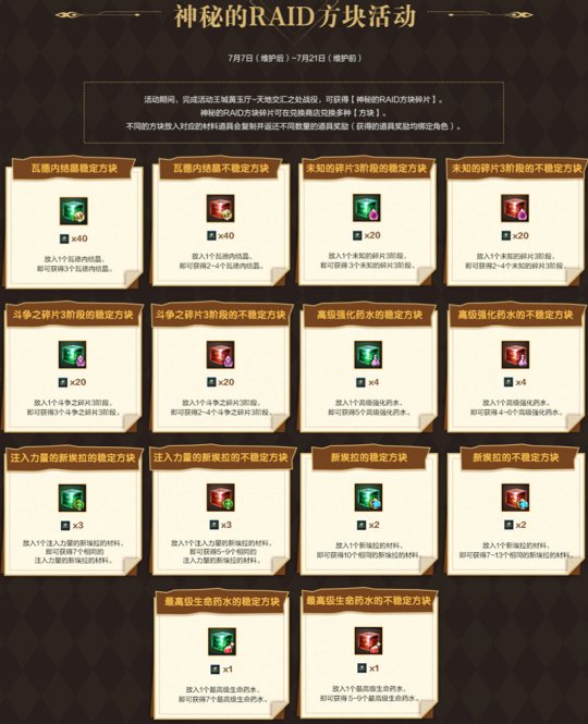 <b>翻倍的快乐！《洛奇英雄传》神秘的RAID方块活动开启！</b>