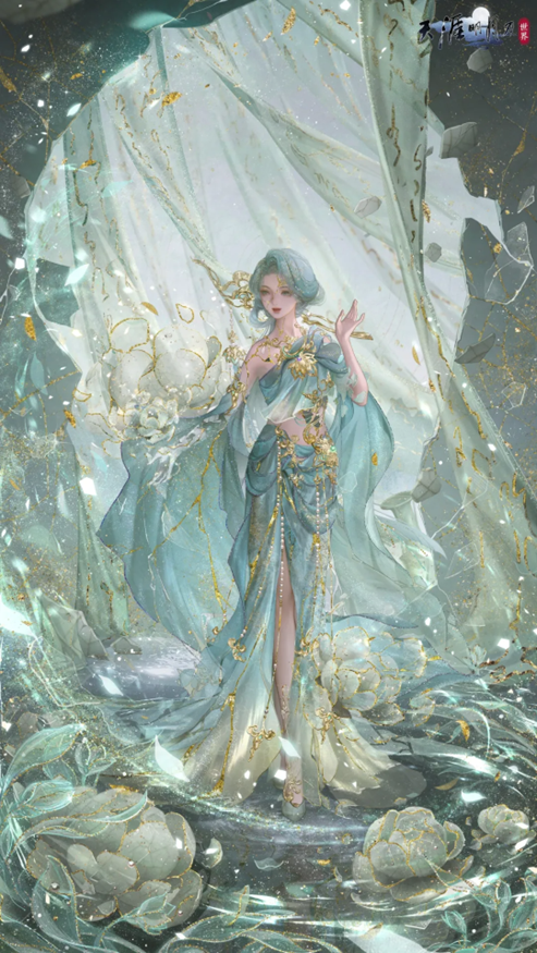 <b>《天刀手游》全新汝窑文物主题外观登场~雨停之后，一起坠入一场天青色的梦境吧！</b>